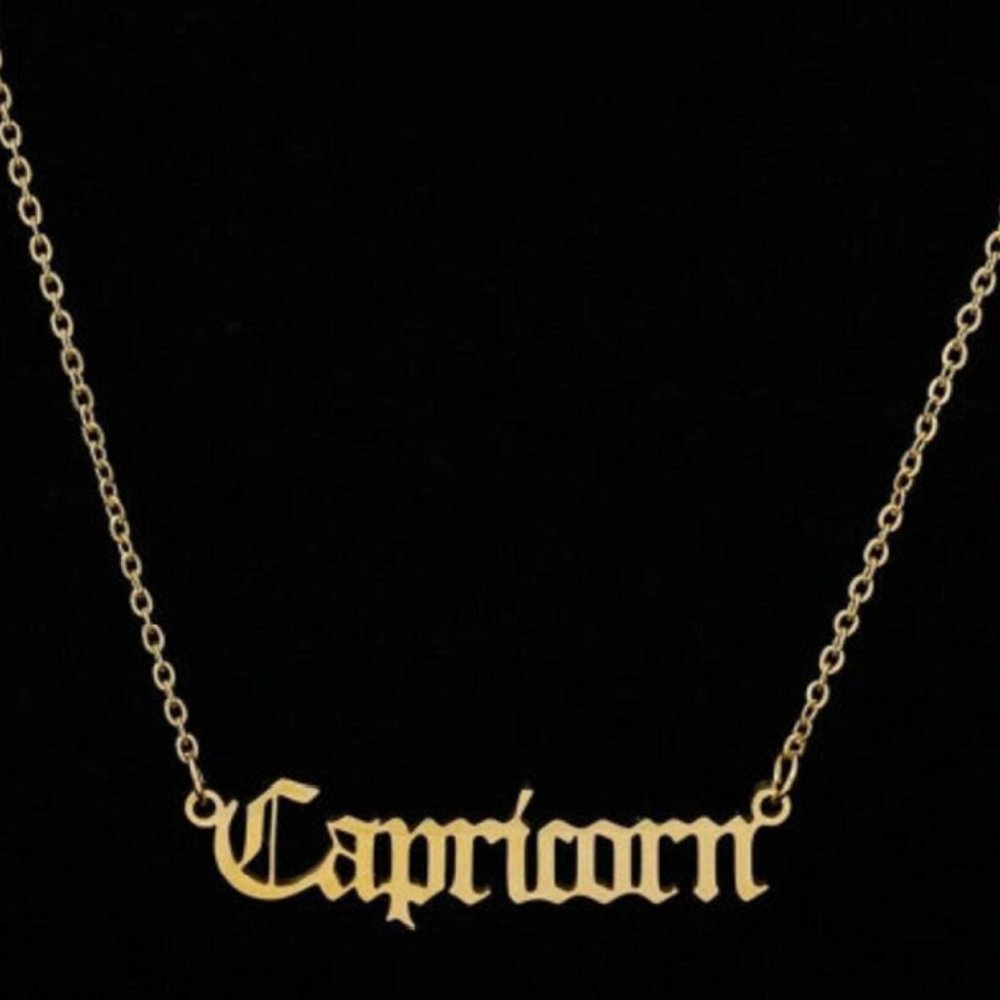 Capricorn Zodiac sign necklace